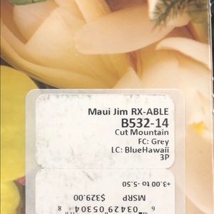 Maui Jim’s cut mountain sunglasses.